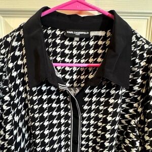 Brand New- Karl Lagerfeld Monochrome Houndstooth Shirt
